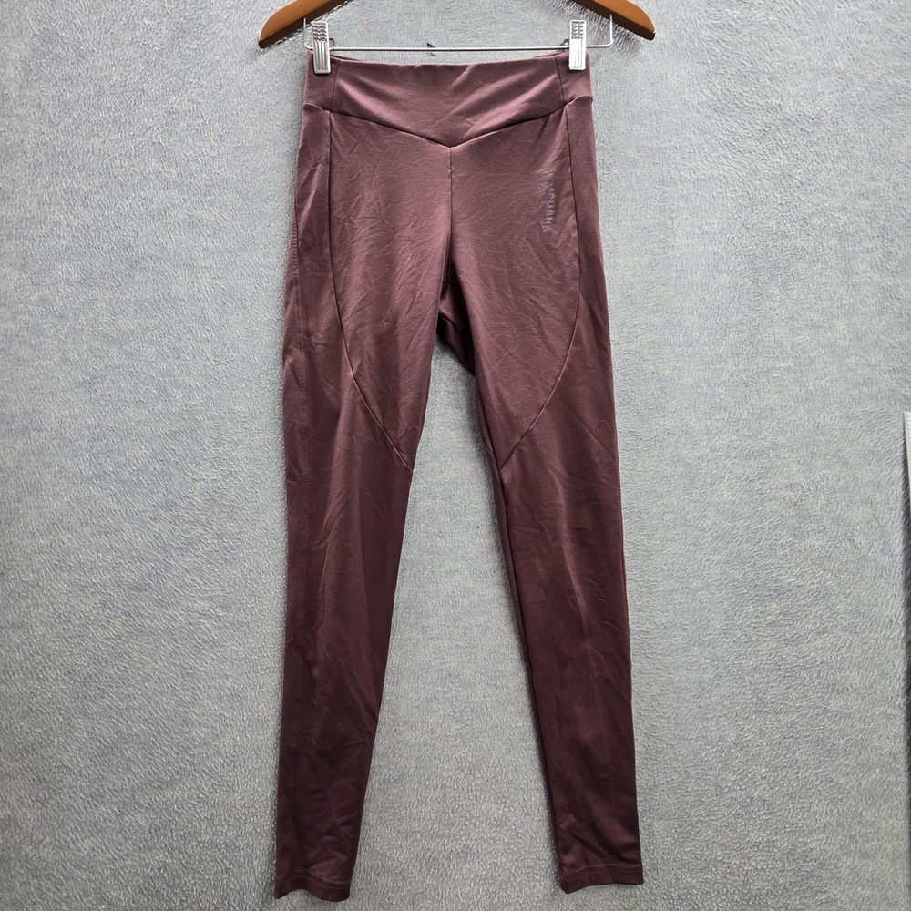 Gymshark Women Activewear Pants M Purple‎ Yoga Legging Logo Slim 26" Inseam